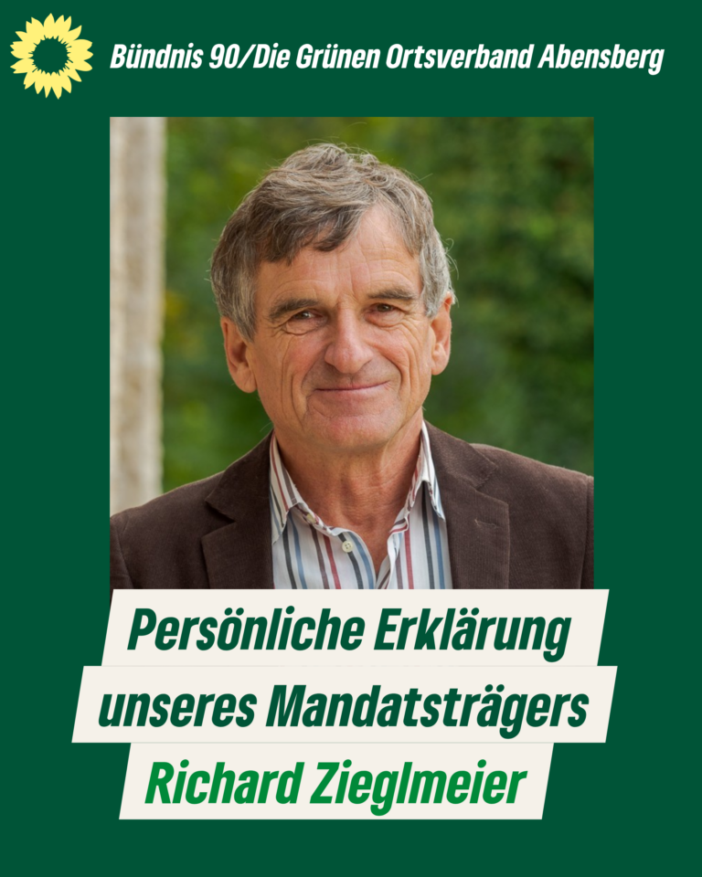 Persönliche Erklärung unseres Mandatsträgers Richard Zieglmeier zur anstehenden Legislaturperiode